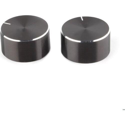 OOTDTY 2Pcs 25x13mm D Axis Rotary Potentiometer Knob Encoder Volume Control For Speaker Amplifier Audio HiFi