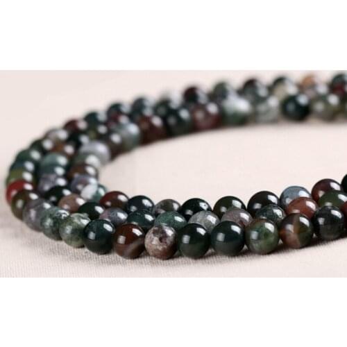 Wholesale 4mm 6mm 8mm 10mm12mm 14mm Natural Stone Smooth Indian Agat Round Loose Beads Strand Pick Size For Jewelry Making