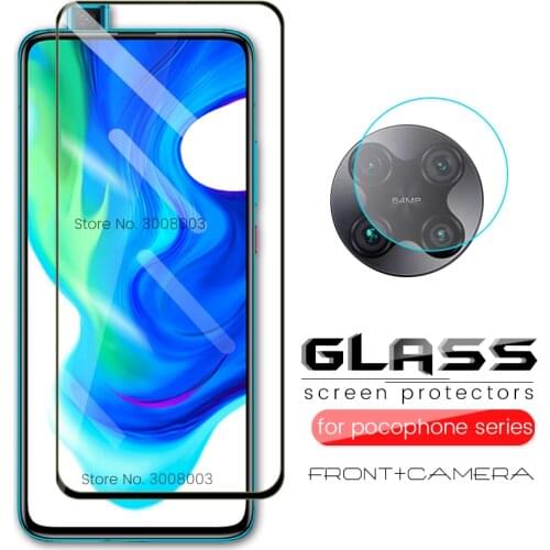 Poco f2 pro glass 2-in-1 camera glass for xiaomi pocophone f 2 m2 pro x2 x3 x 3 2 f2pro m2pro 6.67'' screen protectors fiilm 9h