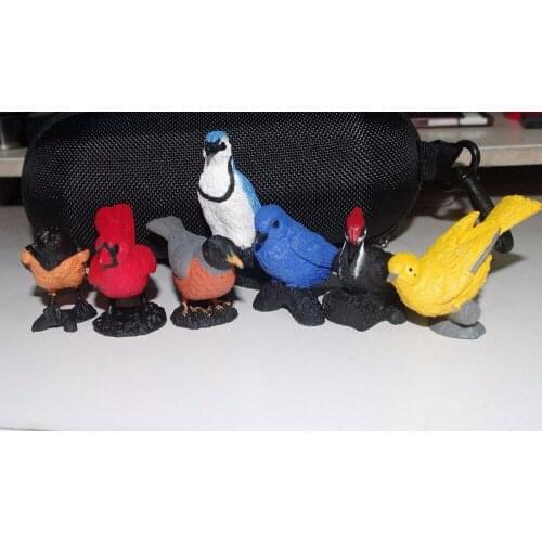 Pvc figure bird model toy 7pcs/set