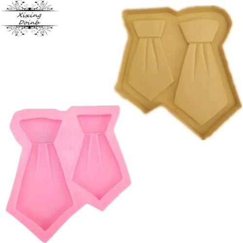 DIY silicone mold tie shape silicone mold drop glue clay tool cake decoration mold kitchen baking supplies