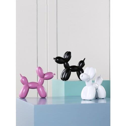 Creative Balloon Dog Ornaments Home Decoration Accessories Resin Animal Crafts Fairy Garden Miniature Figurines Wedding Gifts