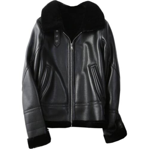 Quality Fashion Sheep High Shearing Jackets for Women 2020 Mink Fur Collar Fur Coat Soft Wool Fur Jacket Abrigos De Mujer Zjt310