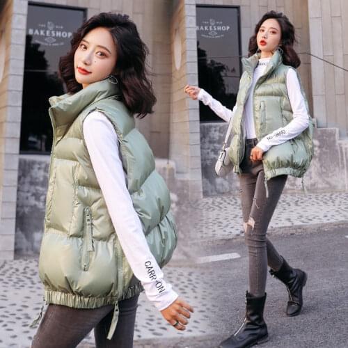 Woman Jacket Vest down Cotton Vest Womens Autumn Winter Vest Casual Jacket Chaleco Mujer