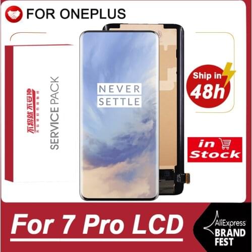 100% Original 6.67" Display Replacement For OnePlus 7 Pro AMOLED LCD Display Touch Screen Digitizer Assembly For 1+7 Pro