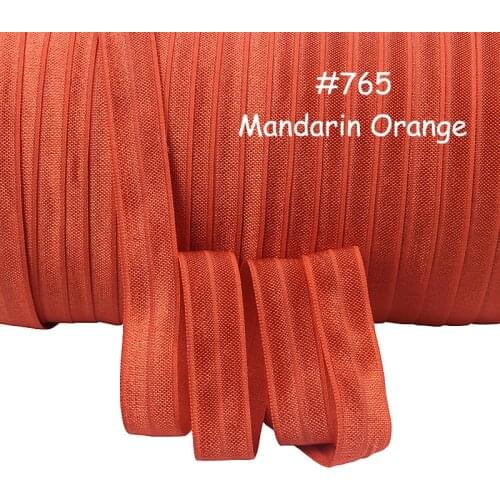 100 yards/lot/color)FLORA RIBBONS free shipping mandarin orange fold over elastic