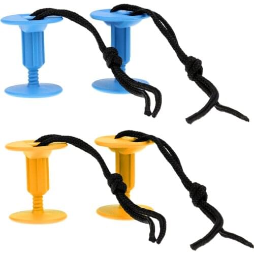 2 Pairs Bodyboard Surfboard Leash Plugs & Cords Strings Surf Board Surfing Water Sports Accessories Body Board Threaded Leash