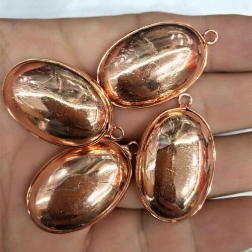 3pcs golden plated pyrite stone pendants jewelry making accessories 20x30mm 2 colors for your choice good for your sells