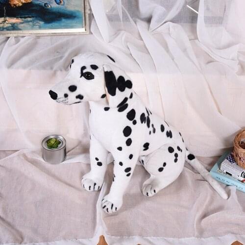 Large 64cm simulation squatting dalmatian dog plush toy soft doll Christmas gift w1007