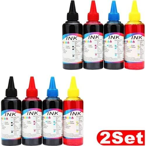 2BK+2C+2M+2Y Bottled Ink bottle ink 100ml For Unlversal Canon epson Brother HP Printer