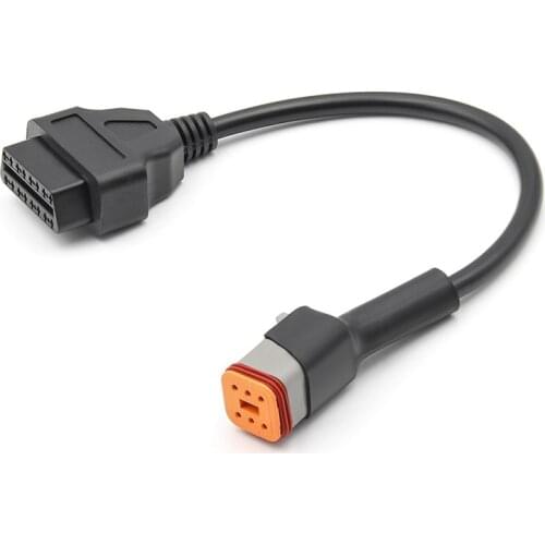 6 To 16 Pin Motorcycle Diagnostic Cable Motorbikes OBD2 Extension Connector OBD Adaptors for Softail Touring Sportster