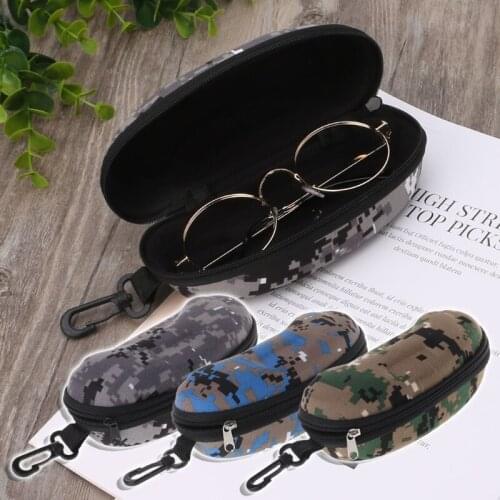 Glasses Box Zipper Portable Camouflage Sunglasses Case Optical Eyewear Accessory 2XPC
