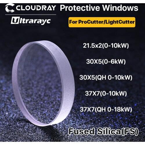 Ultrarayc Laser Protective Windows 21.5×2/30×5/37×7mm Optical Lens for Precitec Procuttor & Lightcutter& SolidCutter 0-18kW Head