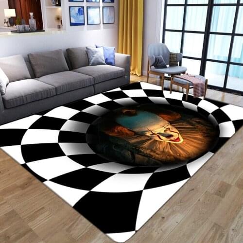 Soft Flannel Doormats Horror Skulls Pattern Carpets for Living Room Bedroom Carpet Halloween Party Decor Area Rugs Kitchen Mat