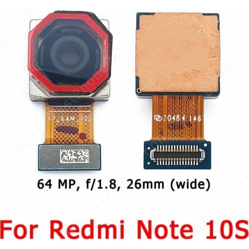 Original Back Camera For Xiaomi Redmi Note 10S Rear Backside Repair Camera Module 108MP Flex Spare Parts