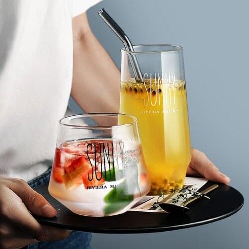 Groceries Nordic glass water cup milk juice drink cup beer foreign wine cup dessert smoothie cup