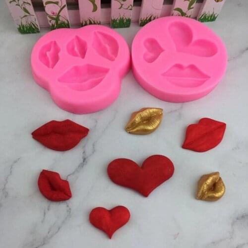 Turn sugar cake silicone mold Valentines Day love DIY sexy lips series chocolate silicone mold cake decoration
