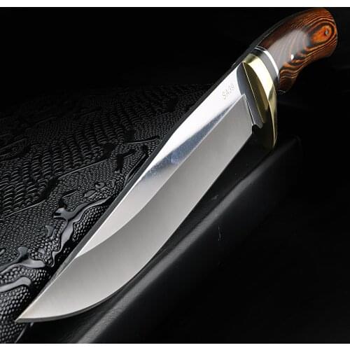 Outdoor hunting short knife high hardness fixed blade straight knife portable knife wild survival knife retired