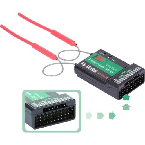 High Quality Flysky FS-iA10B Receiver 2.4G 10CH for Flysky FS-i6 FS-i6S FS-i10 Transmitter RC Parts Accessories