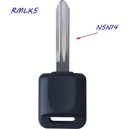 RMLKS High Quality Transponder Key Shell Fit For Nissan Teana Versa Livina Sunny Car Chip Key Fob NSN14 Blade