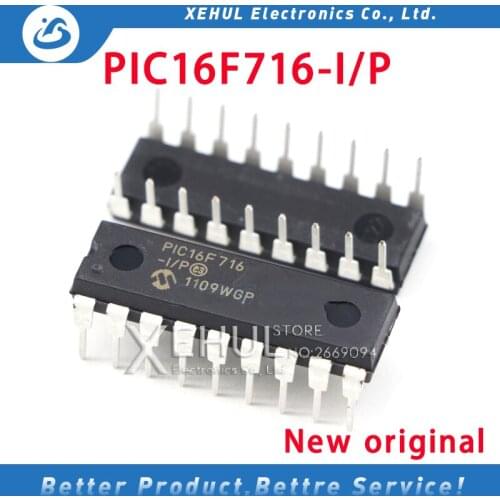 10PCS /50PCS /100PCS PIC16F716-I/P DIP18 PIC16F716 8-bit Microcontroller Chip 100% new original IC
