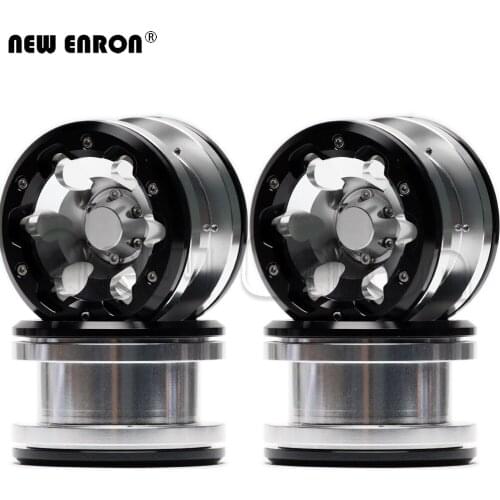 2.2 inch Alloy Beadlock Wheel Hub Rim 4Pc for RC 1/10 Rock Crawler Car Wraith RR10 Axial SCX10 II 90046 Traxxas TRX4 Tamiya YETI