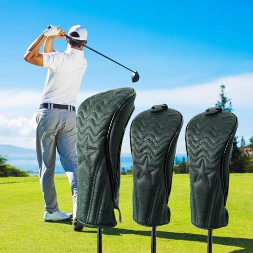 3 pcs Waterproof Golf Wood Headcover Drivers Covers Head Cover Accessories