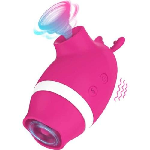 3 in 1 Rose Sucking for Women Clit Sucker Vibrator with 5 Powerful Stimulating Modes Vagina Nipples Massager Sex Toys for Adult