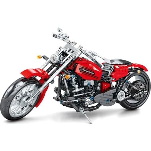 701706 Technology Series Mechanical Group Halle Motorcycle Model Puzzle Assembling Building Block Toys Gift For The Big Boy