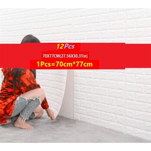 77*70CM DIY Self Adhesive 3D Wall Stickers Bedroom Decor Foam Brick Room Decor Wallpaper Wall Decor Wall Sticker For Kids Room