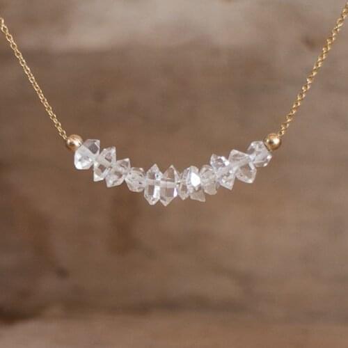Herkimer Diamond Necklace, April Birthstone, Herkimer Jewelry
