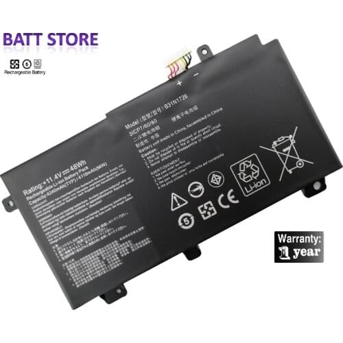 B31N1726 Laptop Battery For Asus FX504GD,FX504GM FX80GD FX80GM FX86FM FX86FE FX504GE FX505 TUF565GD TUF554G Fit Notebook