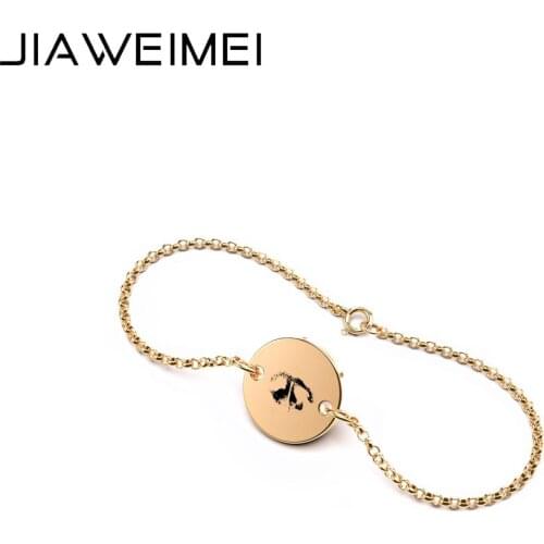 Custom Animal Paw Print Bracelets Classic Round Pendant Bangles Engraved Pets Footprint Dog Cat Nose Personalized Gift