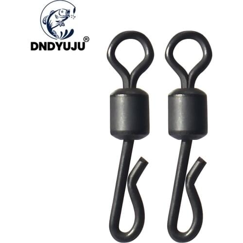 DNDYUJU 50pcs Quick Change Swivels Q-Shaped Carp Fishing Terminal Connector Outdoor Action Fishing Tackle Accessories Pesca