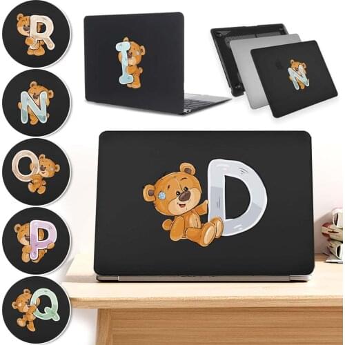 Case for Apple Macbook Air 13" A2337 (M1) 2020/Air 11" A1370/Air 13" A1466/Macbook 12" (A1534) -Matte Black Letter Laptop Case