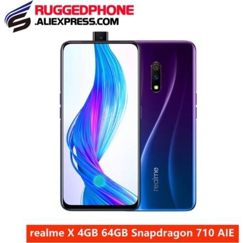 CNversion GlobalROM Realme X Snapdragon 710 Octa Core 8GB 256GB 6.53"FHD Mobile Phone 48MP camera VOOC 3.0 Fast Charger