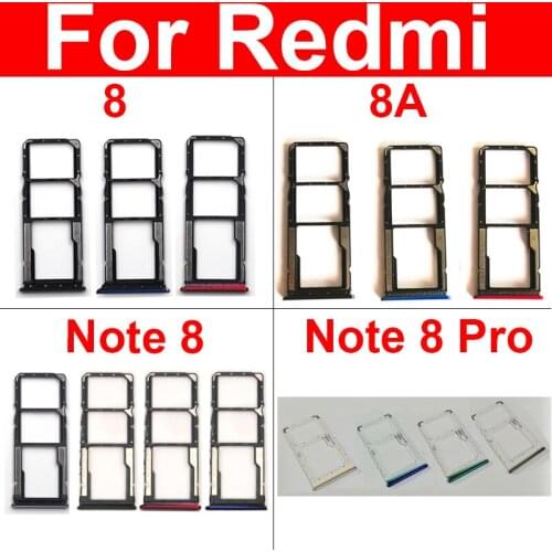 Memory & SIM Card Tray Holder For Xiaomi Redmi Red Rice Note 8 Note8 C3J Sim & Micro Sd Card Reader Slot Replacement Repair