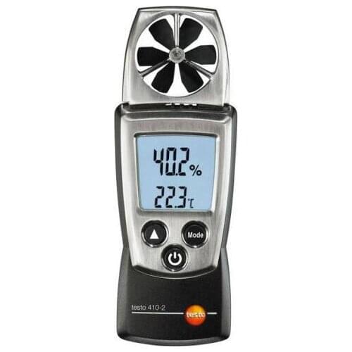 Range 0.4 to 20 m/s Testo 410-2 Handy Vane Probe Anemometer Wind Speed Air Flow Velocity/Temperature/humidity 0560 4102