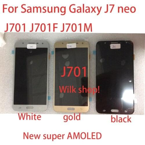 NEW AMOLED LCD For Samsung Galaxy J7 neo J701 J701F J701M Display Touch Screen Digitize Assembly For Samsung J701LCD Replacement