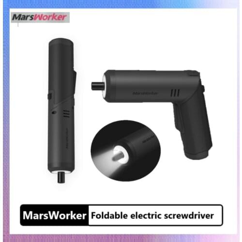 MarsWorker Electric Screwdriver Set Cordless Battery USB Rotating Lithium Screwdriver Repair Tool With LED Light forXiaomiyoupin
