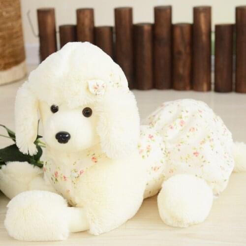 Lovely white lying poodle 32 cm plush toy ,baby toy ,Christmas gift y552
