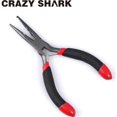 Crazy Shark 5''Mini Fishing pliers High Carbon Steel Split Ring Cutter Line/Wire Scissors Hook Remover Fishing Tools Tackles
