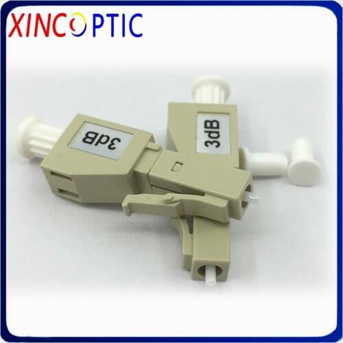 50pcs/Lot Fiber Optic Build-Out 1/2/3/5/7/10dB Multimode MM LCUPC Female to Male Fixed Type Fiber Optical Attenuator