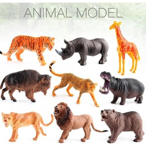 Solid Simulation Animal Model Ornaments Toys For Kids Wildlife World Kids Toys Wild Animal Model Educational Model