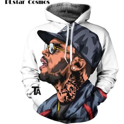 PLstar Cosmos Fashion jumper 3D Hoodies Cartoon characters singer Chris Brown Print Women/Men Hoodie Sweatshirt hip hop Clothing
