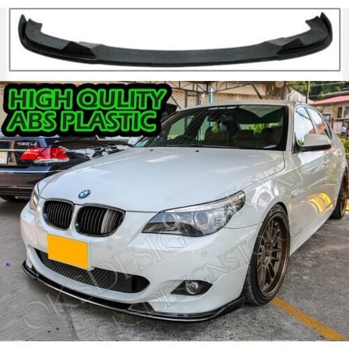 For BMW 5 Series E60 2003-2010 Hamman Style Front Bumper Lip Glossy Black Splitter Diffuser Lip Body Kit Spoiler