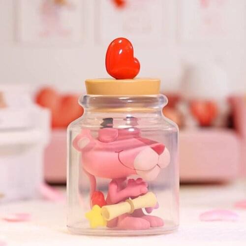 POPMart Blind Random Box Toys Pink Panther Expressing Love Figure Surprise Anime Figurine Doll For Gift Collection 12Pcs/Set