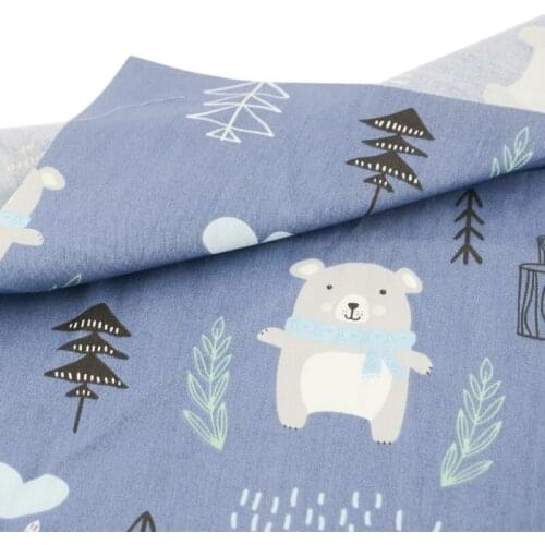 Booksew 100% Cotton Fabric Telas De Algodon Para Patchwork Bedding Printed Cute Bears Designs Twill Sewing Cloth Tissu Tecido
