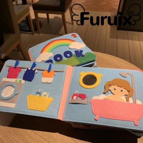 Rainbow 3D Soft Baby Books Touch and Feel Cloth Book, 3D Books Fabric Activity for Baby /Toddler, Learning to Sensory Book