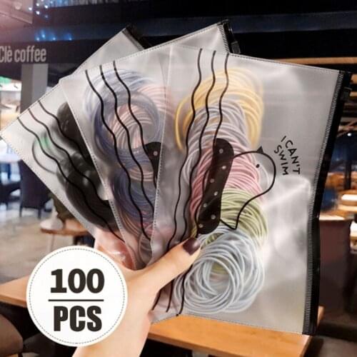 Hair Tie Simple Seamless Seam Tie Hair Rope Girl Suit High Elastic Rubber Band Hair Rope Headdress